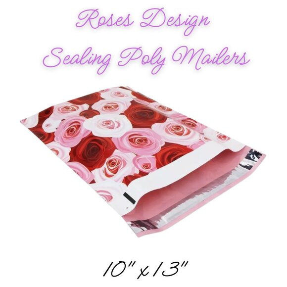 Roses Design Poly Mailers ~ Qty 20 ~ Size 10x13 - Picture 3 of 3